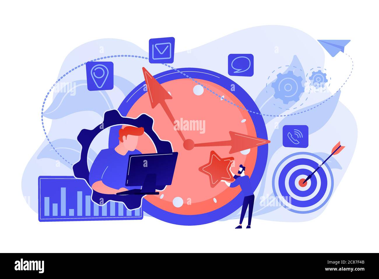 Illustration du vecteur de concept de gestion du temps. Illustration de Vecteur