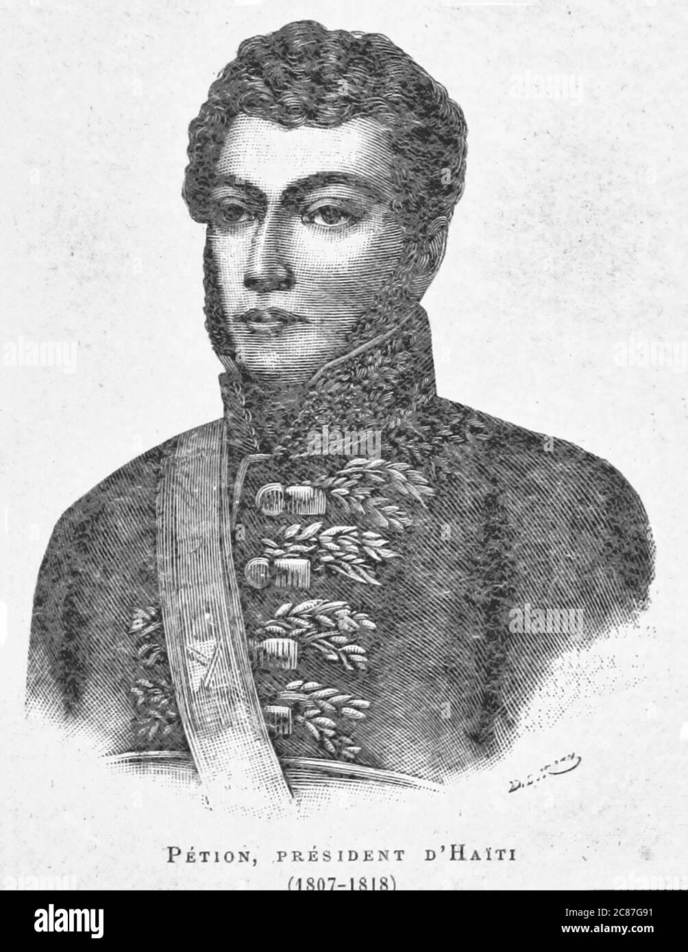 Alexandre Petion (Président d'Haïti 1807-1818) Banque D'Images