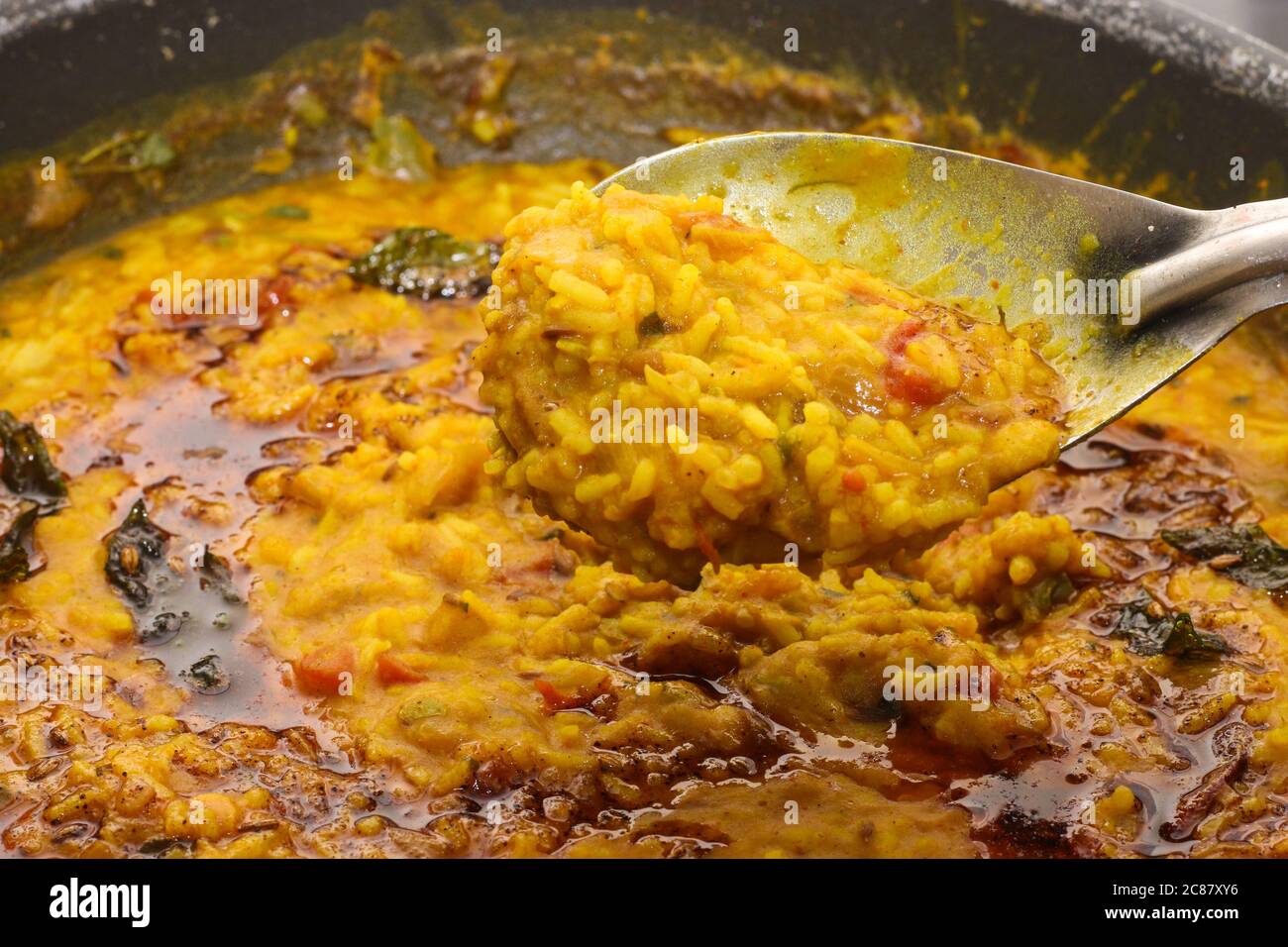 Rajasthani Dal Khichadi fait à la maison Banque D'Images