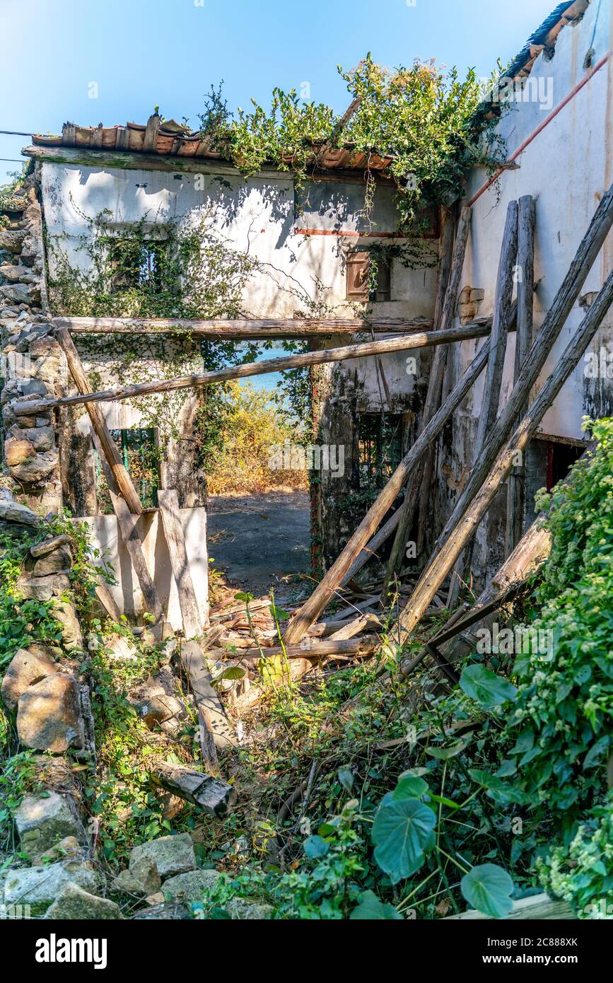 Village abandonné par les pêcheurs à Hong Kong Banque D'Images