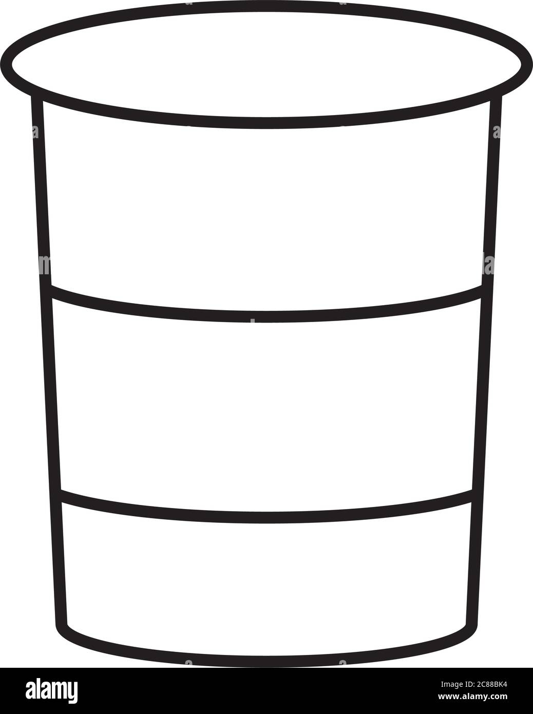 icône de gobelet à yaourt sur fond blanc, style de ligne, illustration vectorielle Illustration de Vecteur