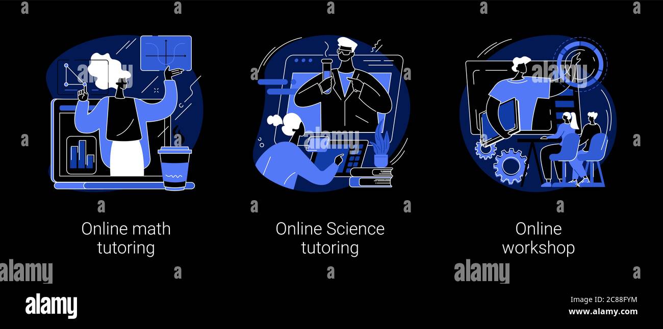Illustrations vectorielles abstraites d'apprentissage personnalisées. Illustration de Vecteur