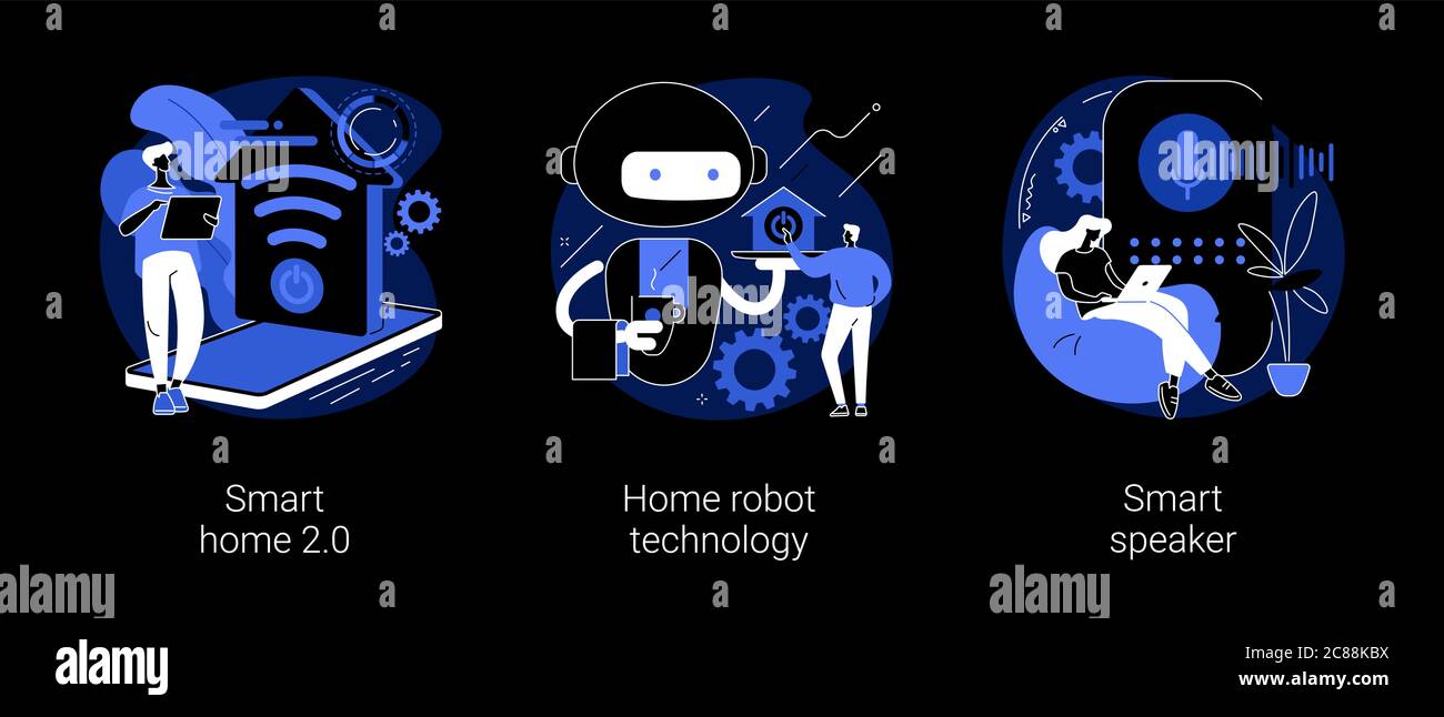 Illustrations vectorielles abstraites de concept Smart Living Environment. Illustration de Vecteur