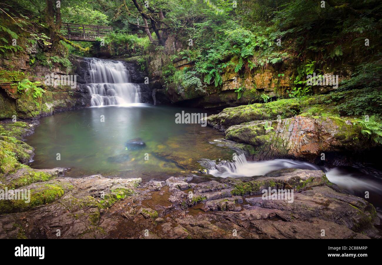 Le Sychryd Cascades Banque D'Images