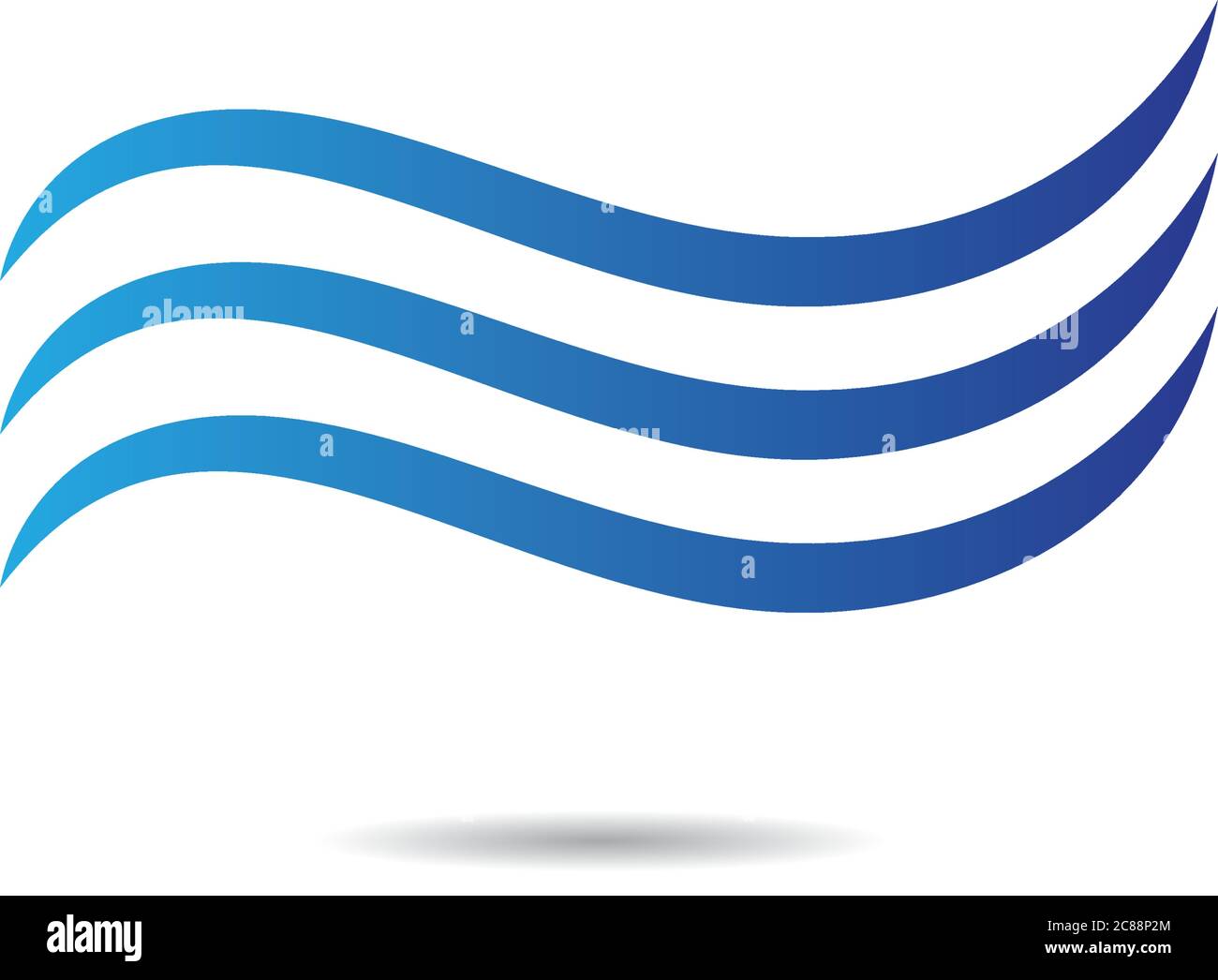 Eau vague icône logo vector illustration design Illustration de Vecteur