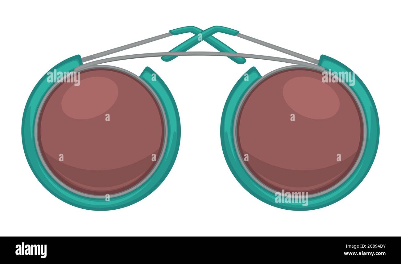 Lunettes de soleil encerclées, accessoires unisex tendance pour vecteur d'été Illustration de Vecteur