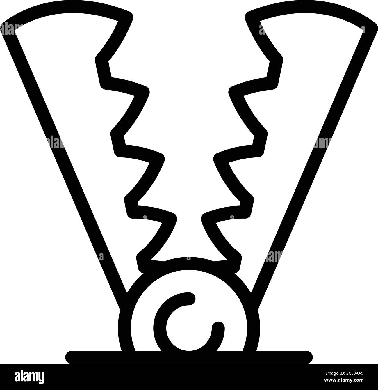 Icône de recouvrement d'animaux non valide, style de contour Illustration de Vecteur