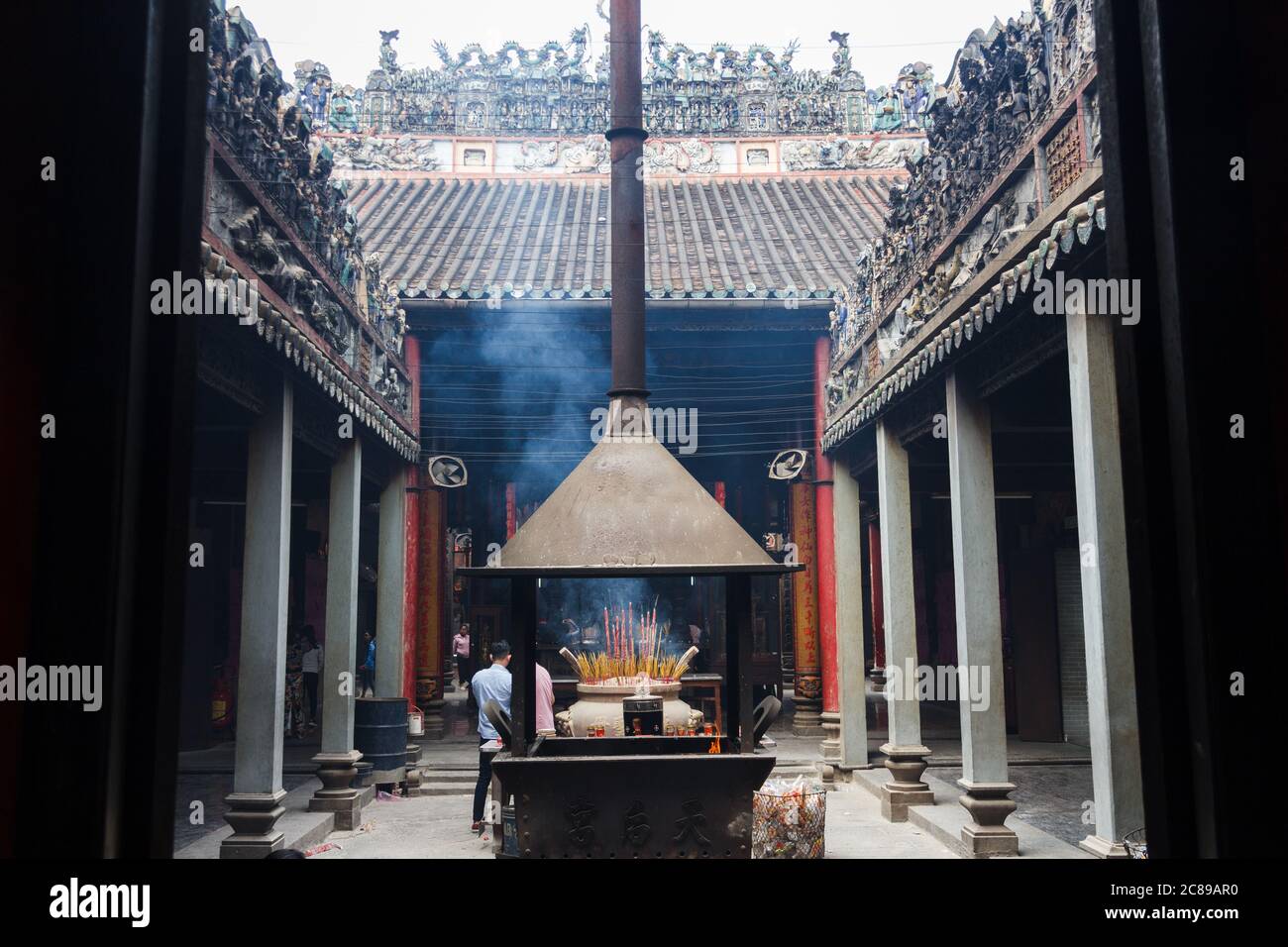 Temple bouddhiste à Cho Chi Minh ville Banque D'Images