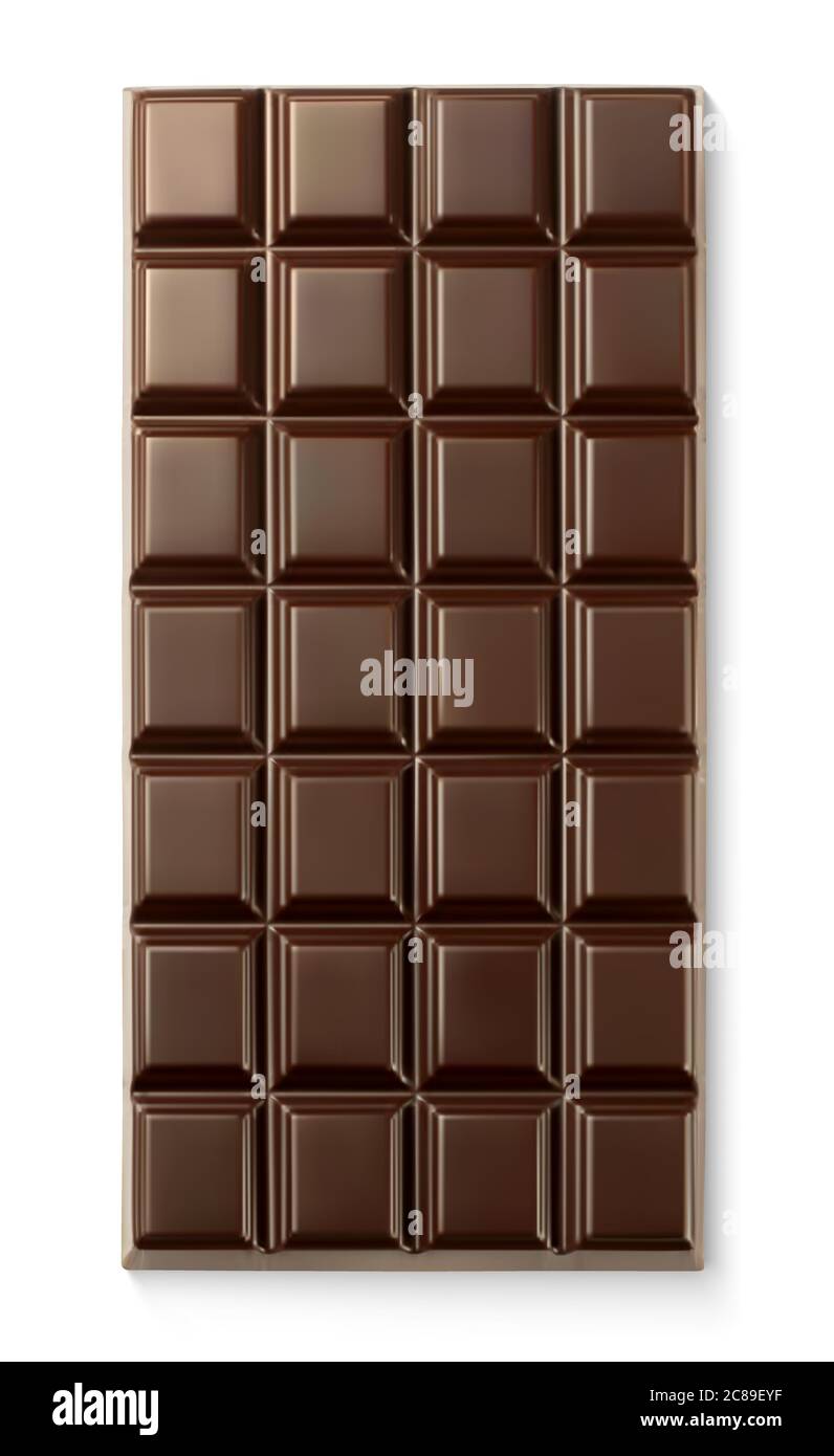 Barre de chocolat vectoriel sur fond blanc Illustration de Vecteur