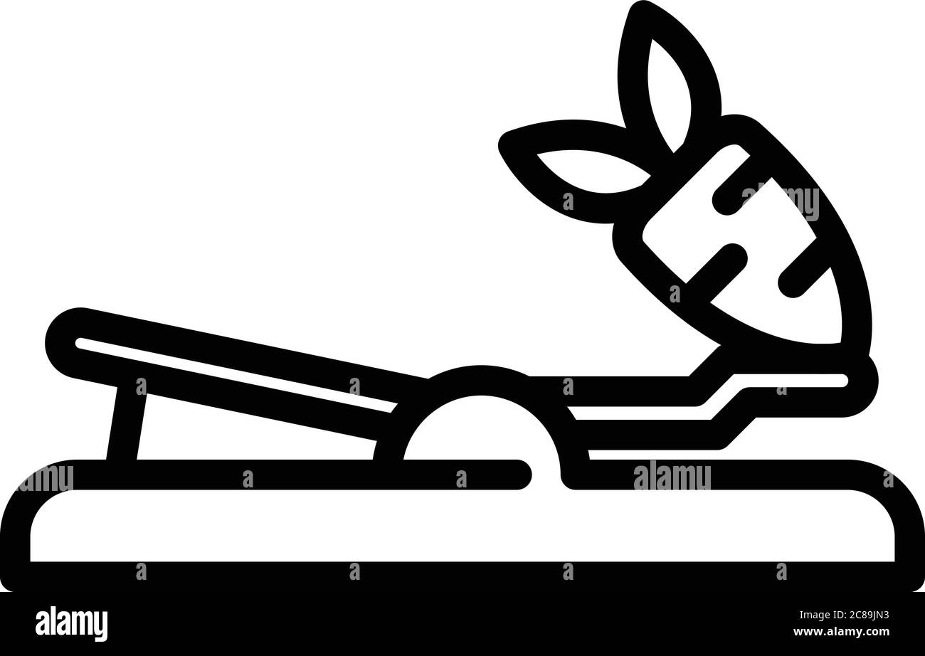Icône de piège à animaux de lapin, style de contour Illustration de Vecteur