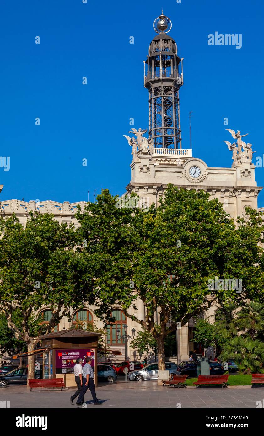 Bureau de poste, Valence, Espagne Photo Stock - Alamy