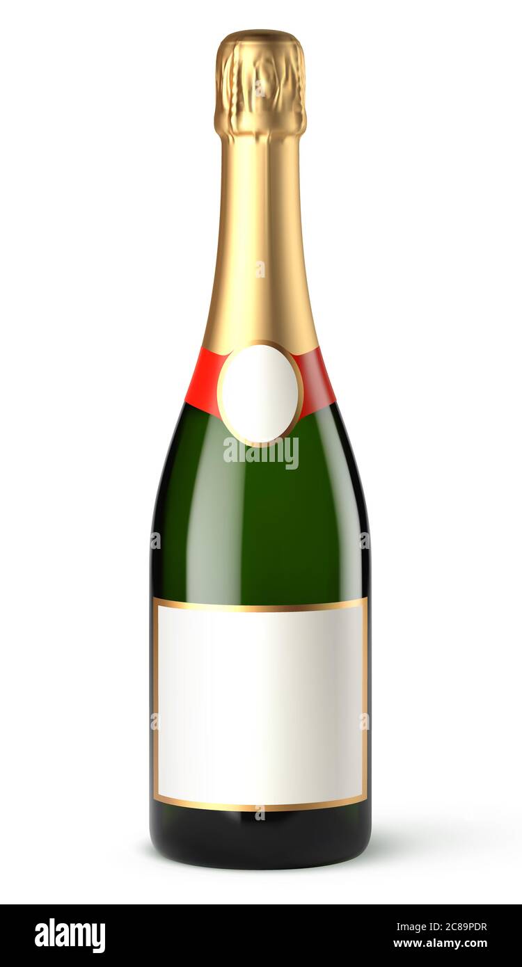 Bouteille de champagne Vector sur fond blanc Illustration de Vecteur