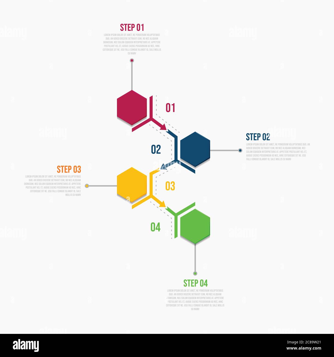 Modèle d'infographie avec illustration vectorielle du logo marketing commercial en 4 étapes pour la conception du workflow Illustration de Vecteur