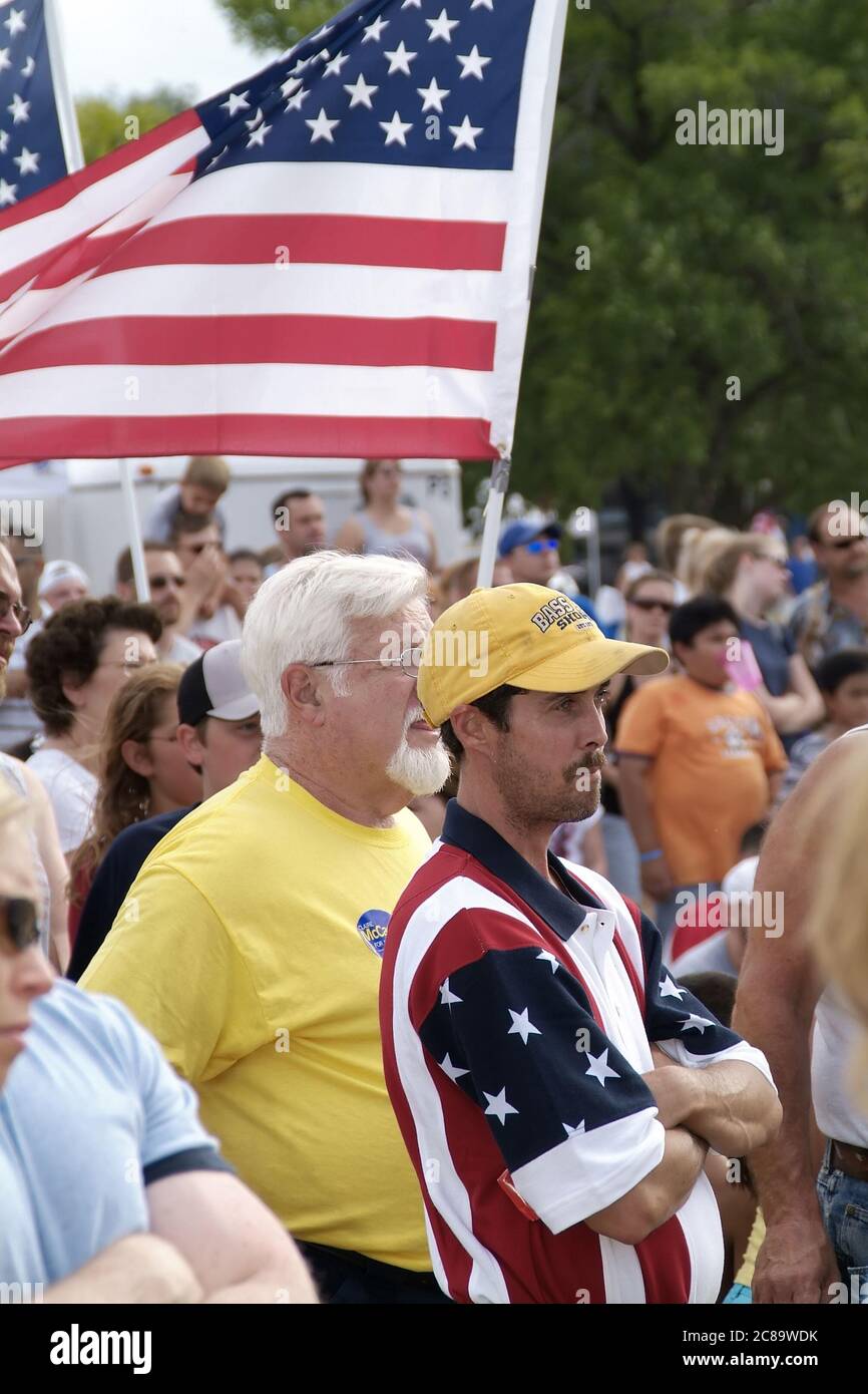ST. CHARLES, ÉTATS-UNIS - 04 juillet 2008 : un événement de célébration du 4 juillet à St. Charles, Missouri. Banque D'Images