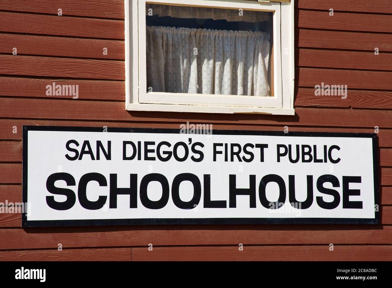 Mason Street Schoolhouse, parc historique de la vieille ville, San Diego, Californie, États-Unis Banque D'Images