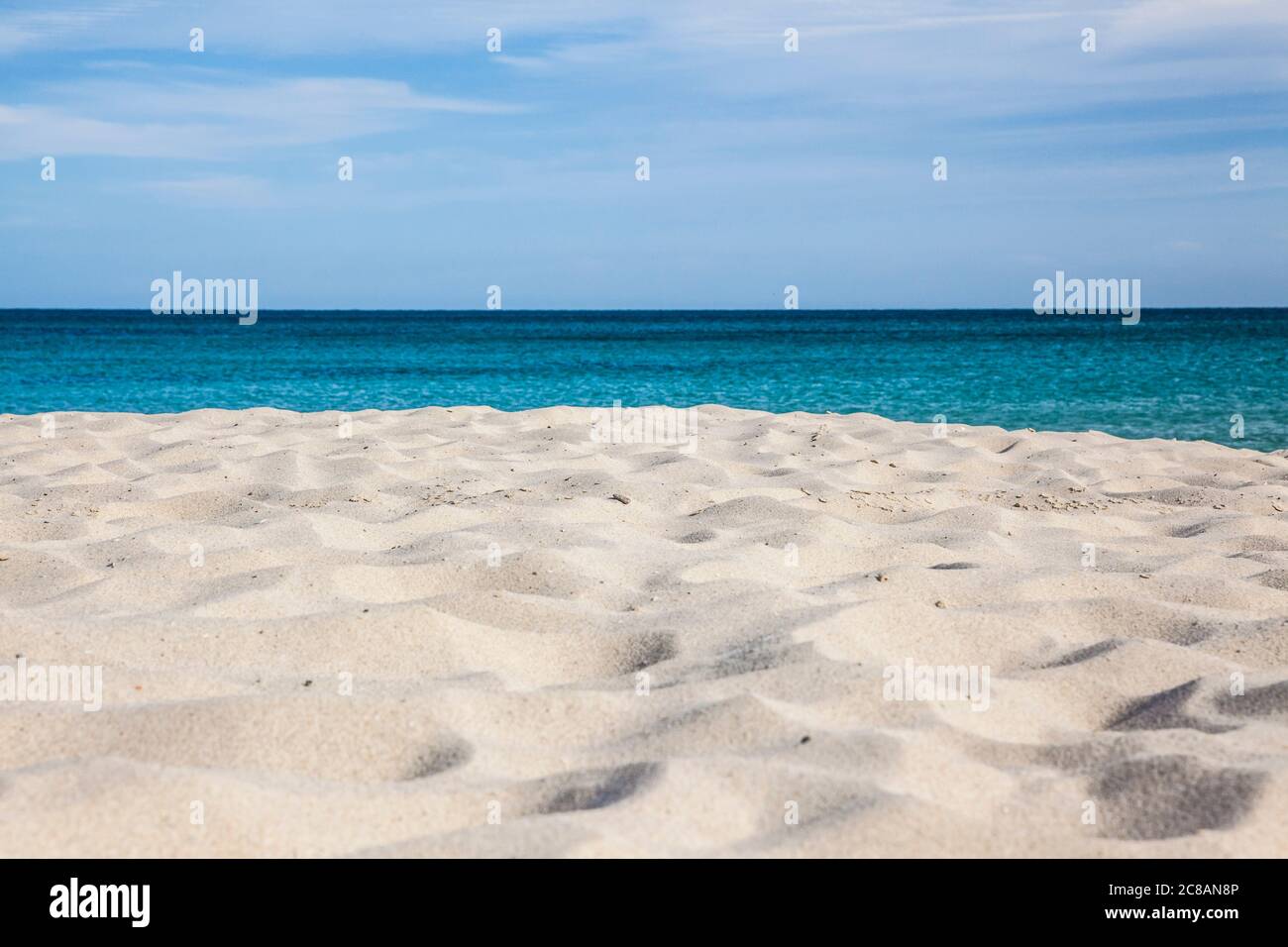 Plage de sable et golfe de Californie au Grand Sueno Resort à BCS, Mexique. Banque D'Images