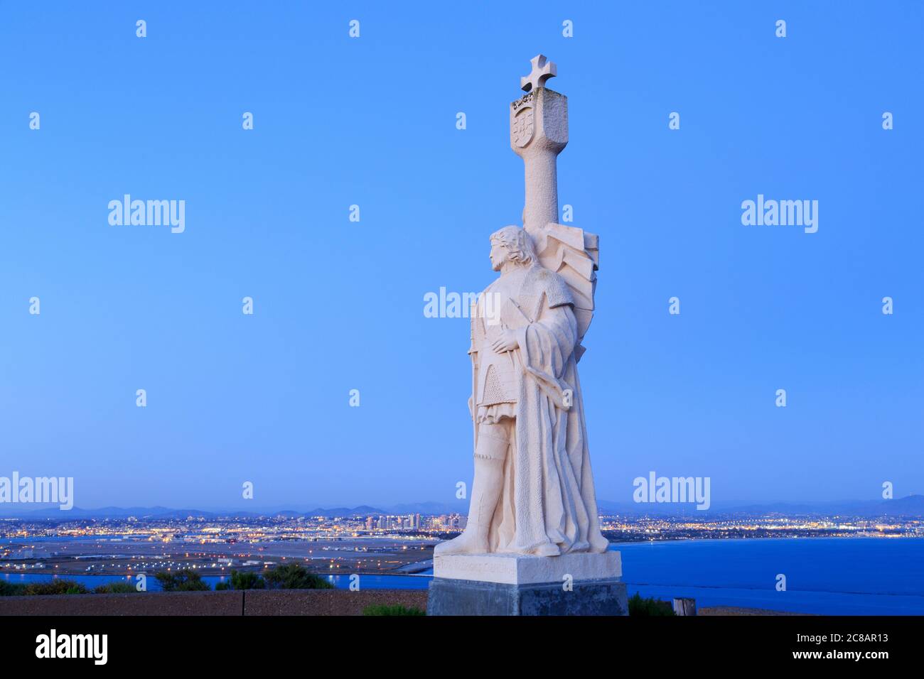 Statue de Juan Rodriguez Cabrillo, monument national de Cabrillo, San Diego, Californie, États-Unis, Amérique du Nord Banque D'Images