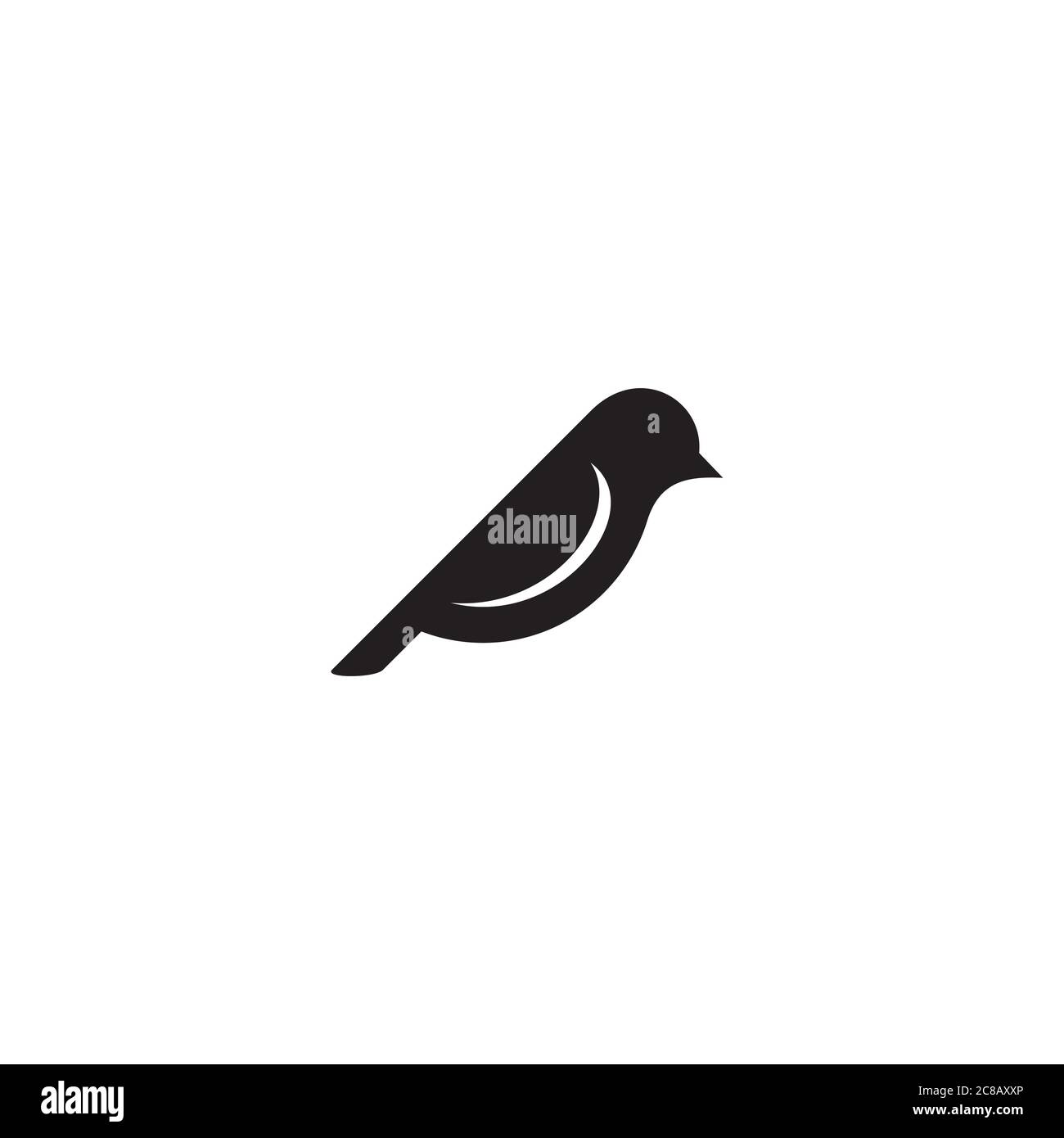 Un logo oiseau simple / un motif d'icône Illustration de Vecteur