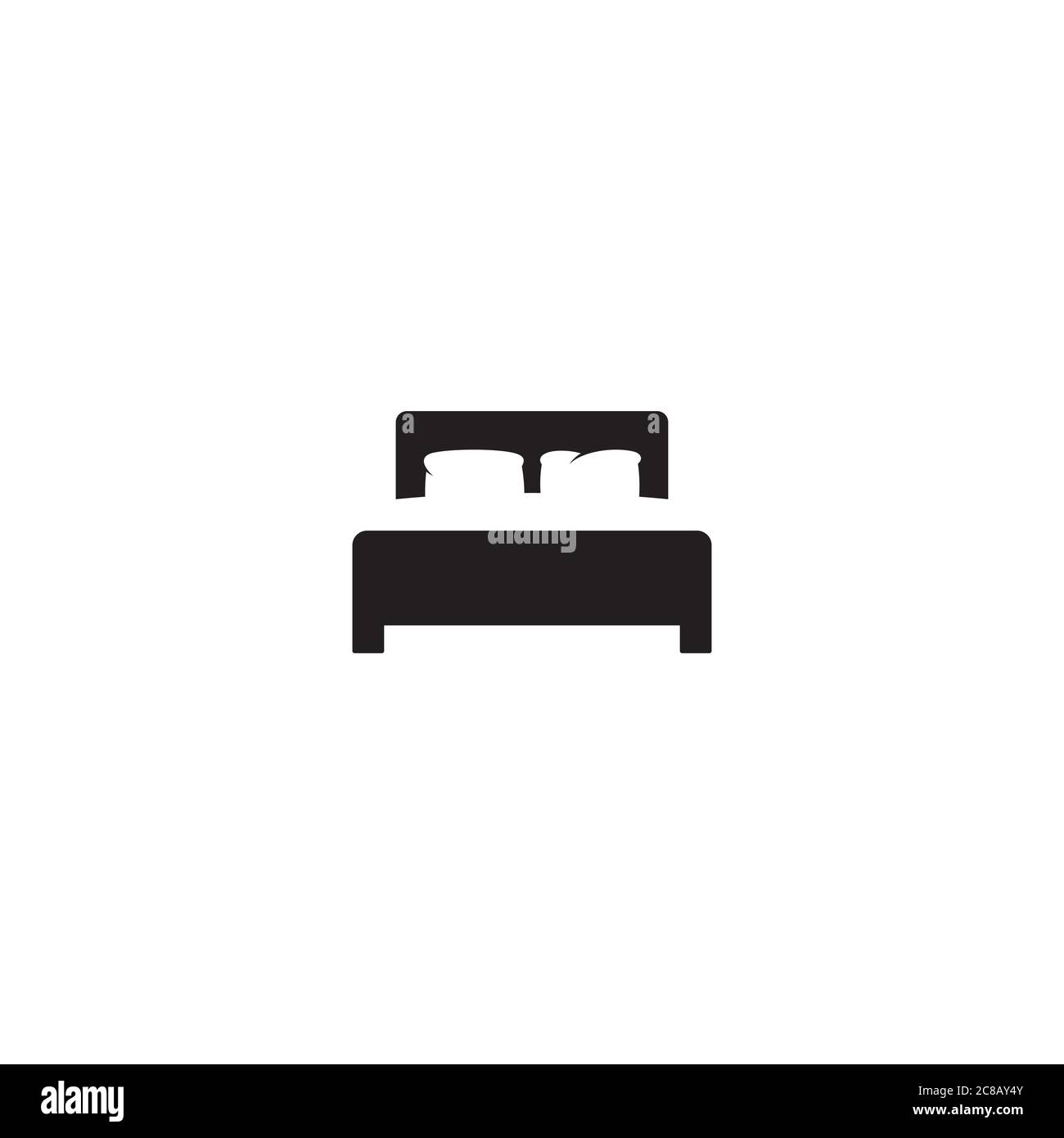 Un simple logo / icône de lit Illustration de Vecteur