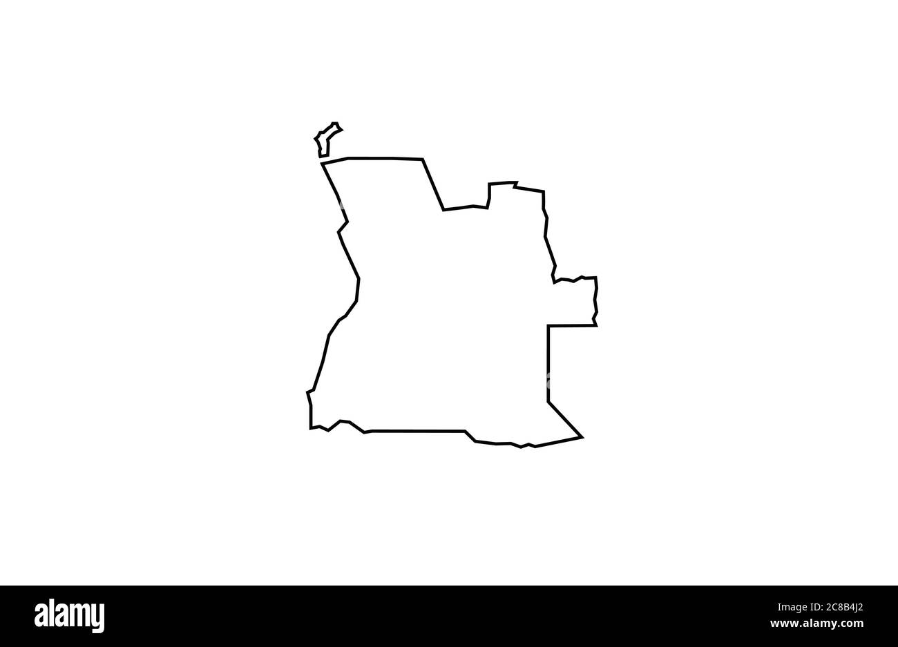 Illustration vectorielle de la carte Angola Illustration de Vecteur