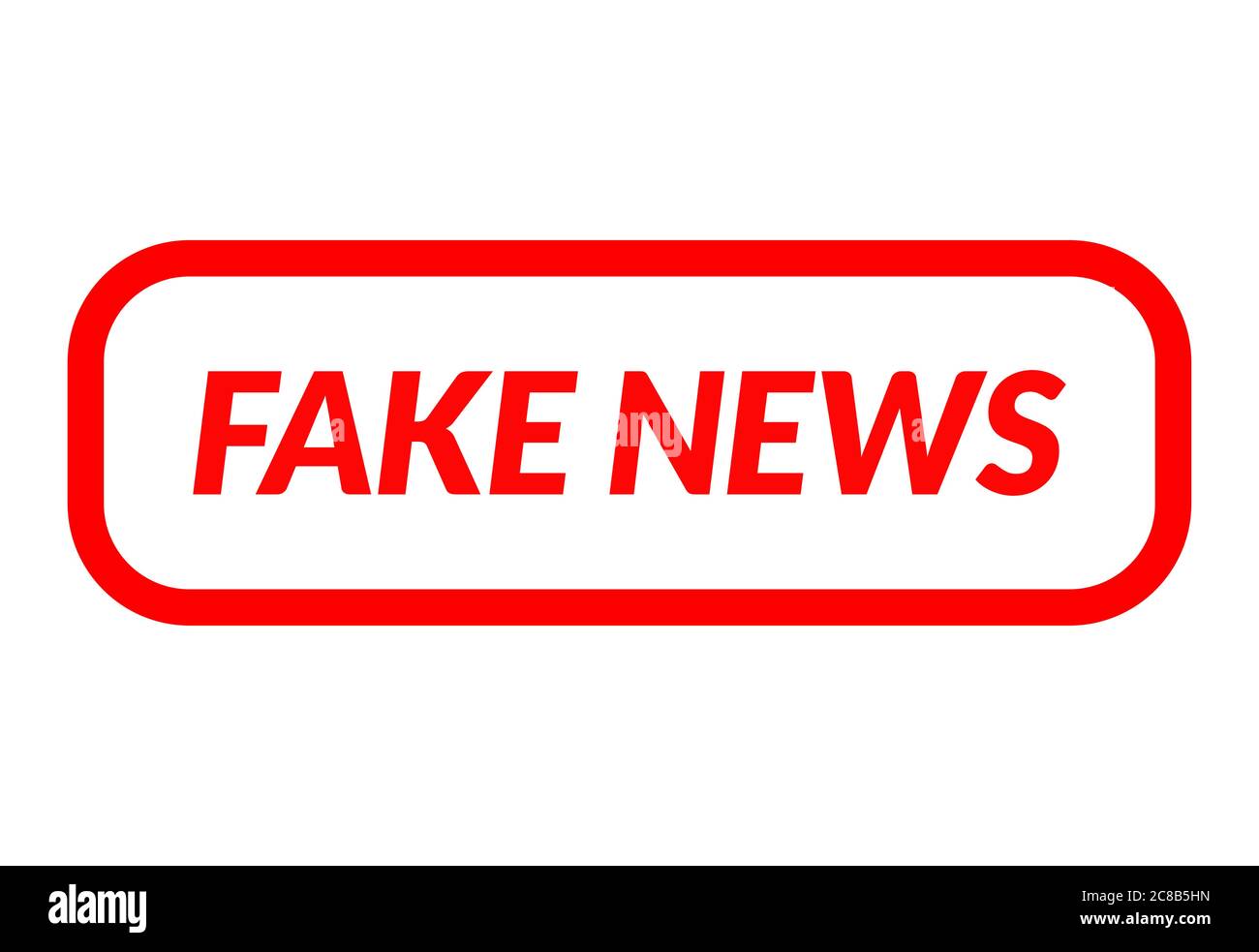 Fausses nouvelles simple tampon en caoutchouc icône vecteur isolé Illustration de Vecteur