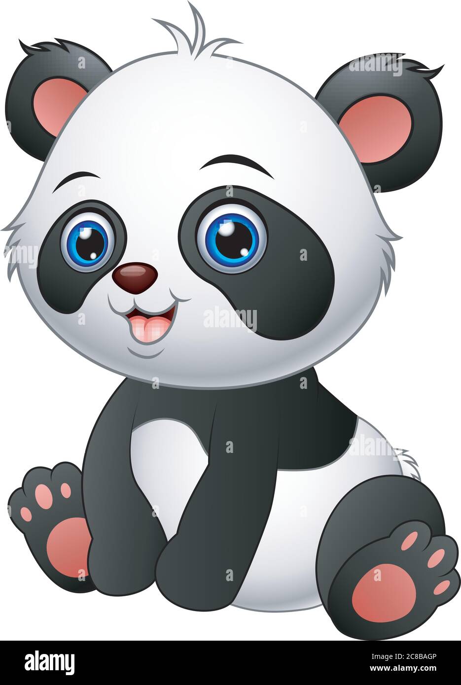 Illustration De Bebe Panda Mignon Assis Image Vectorielle Stock Alamy