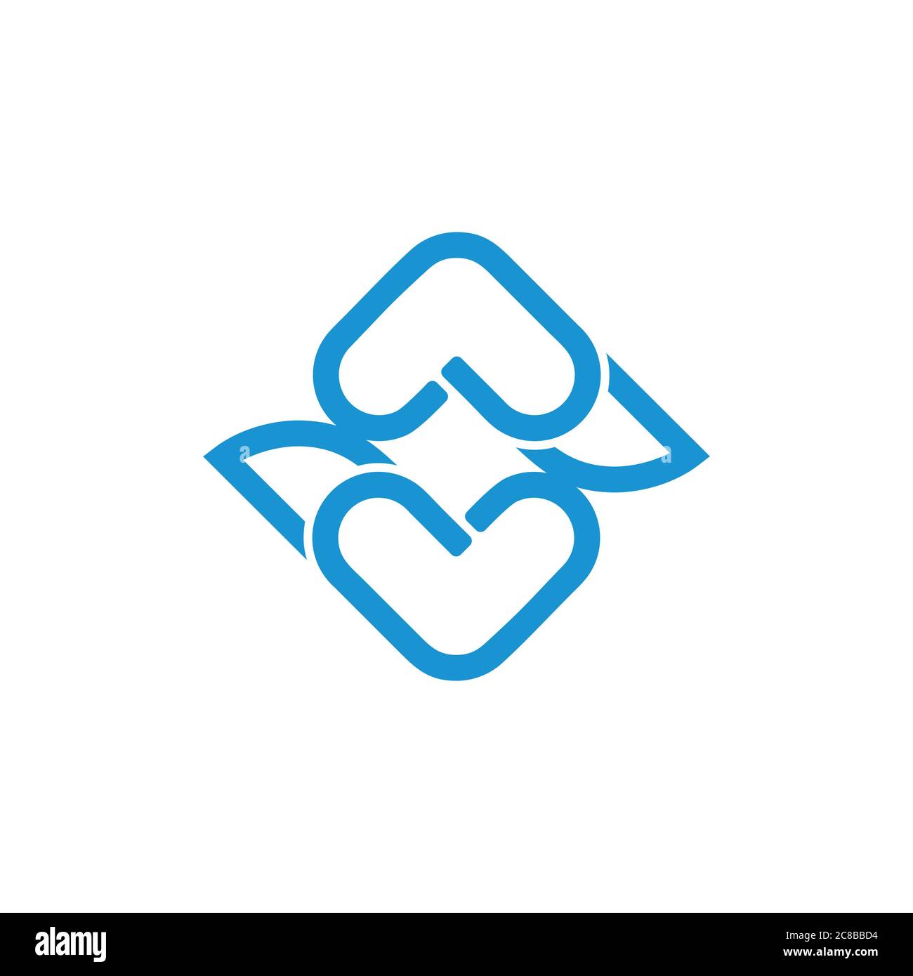 logo de décoration simple de la ligne d'amour Illustration de Vecteur