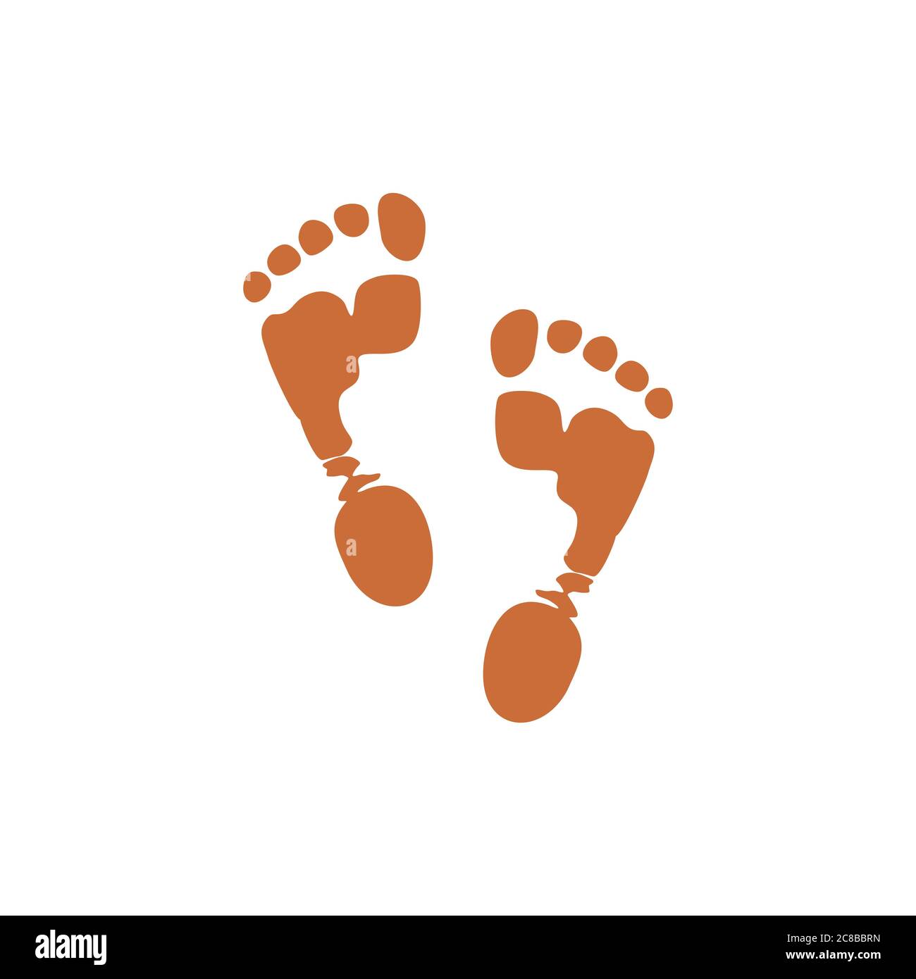 motif de boue à imprimé pied, symbole décoratif Illustration de Vecteur