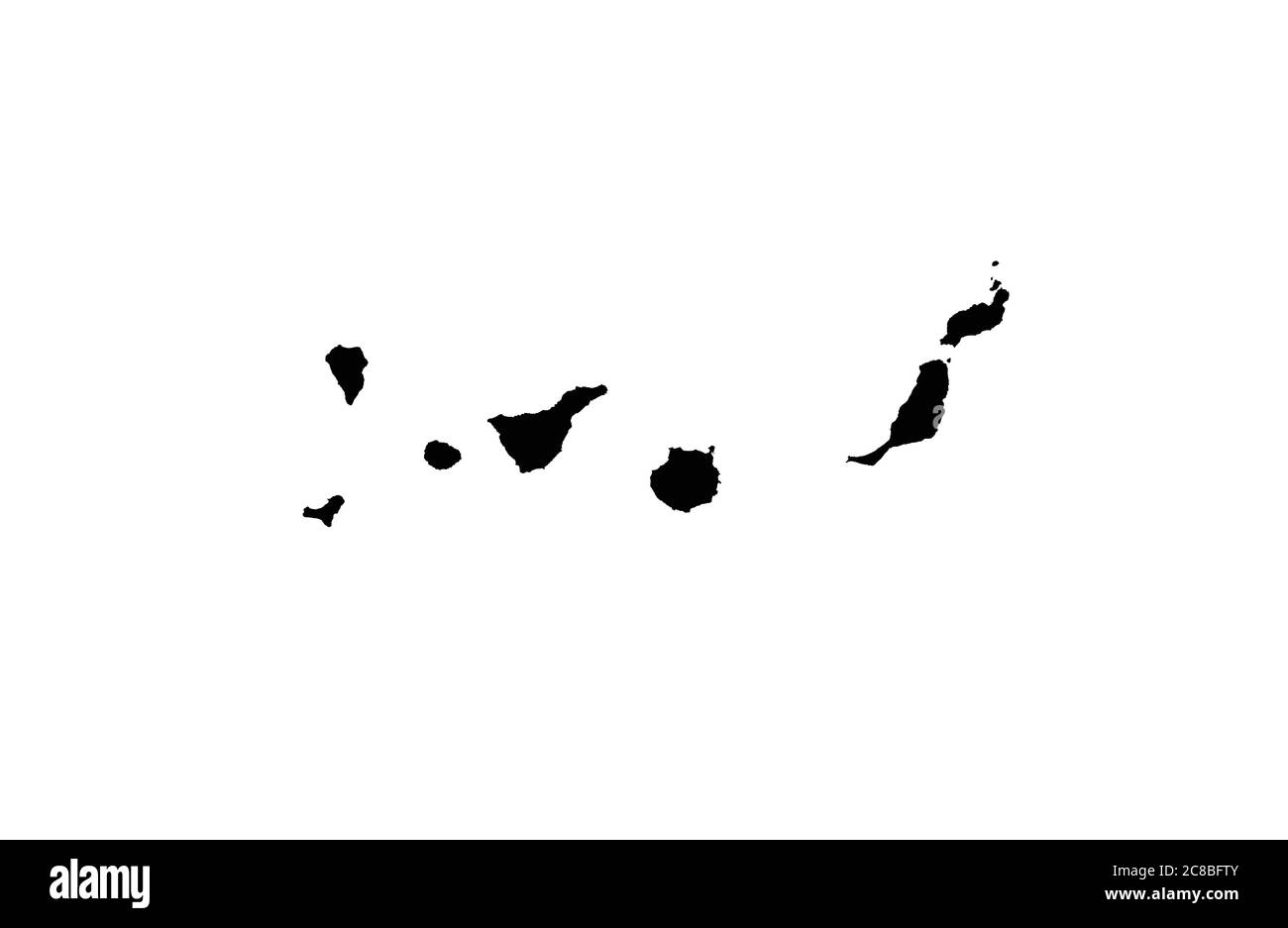 Illustration vectorielle de la carte des îles Canaries Illustration de Vecteur