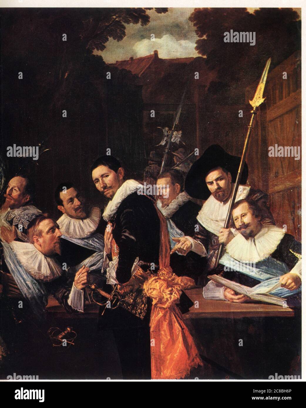 Frans Hals. 1585-1666.Réunion des officiers et sous-officiers de la Compagnie de Saint-Adrien,1633, 207 x 337 cm. Banque D'Images