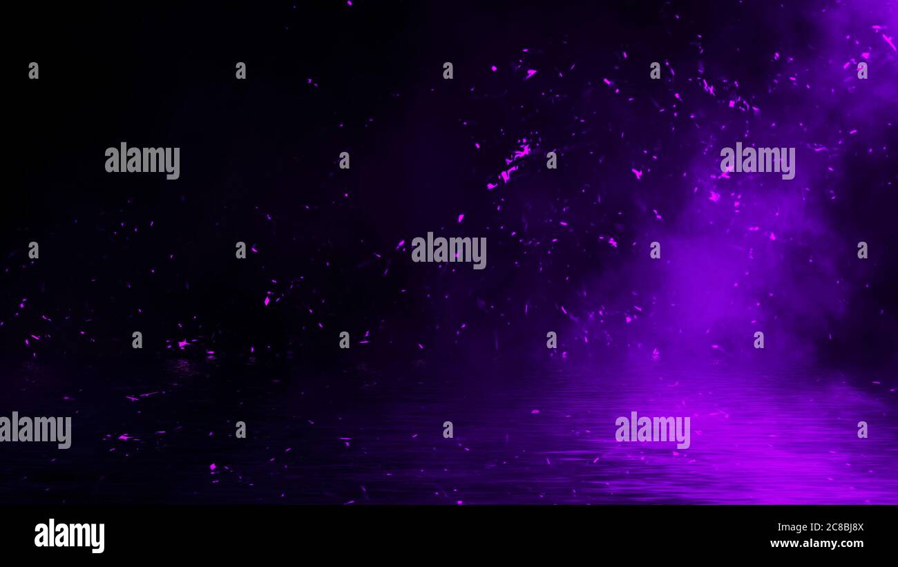 Les particules sont réfléchissement dans l'eau. Texture de conception pour bannière, prospectus, carte et affiche . Banque D'Images