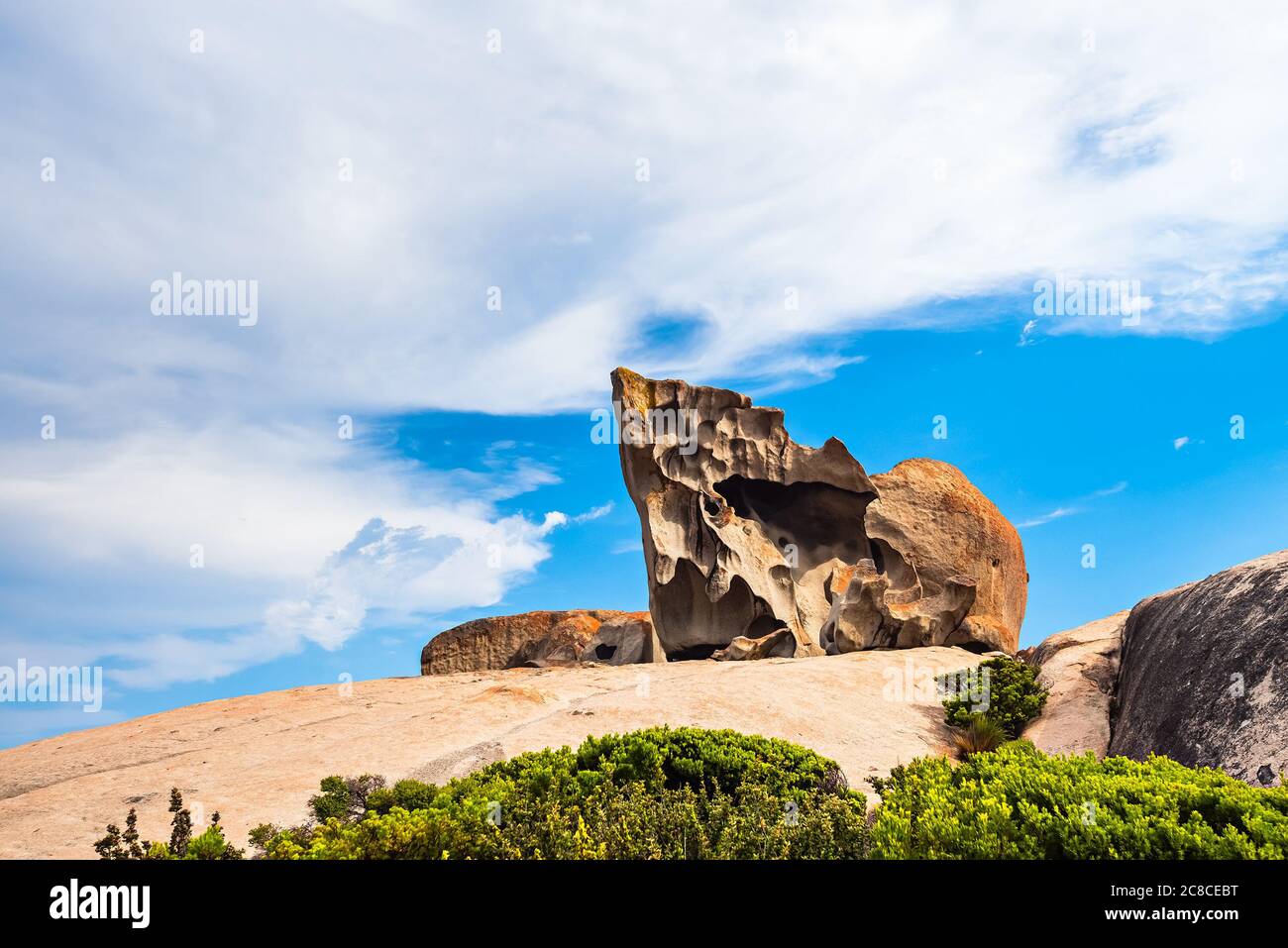 Remarkable Rocks vu depuis le belvédère pendant une journée, parc national de Flinders Chase, Australie méridionale Banque D'Images