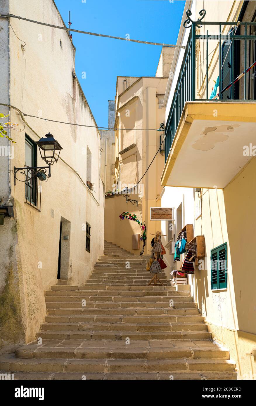 Allées d'Otranto. Otrante Alley Puglia, Italie Banque D'Images