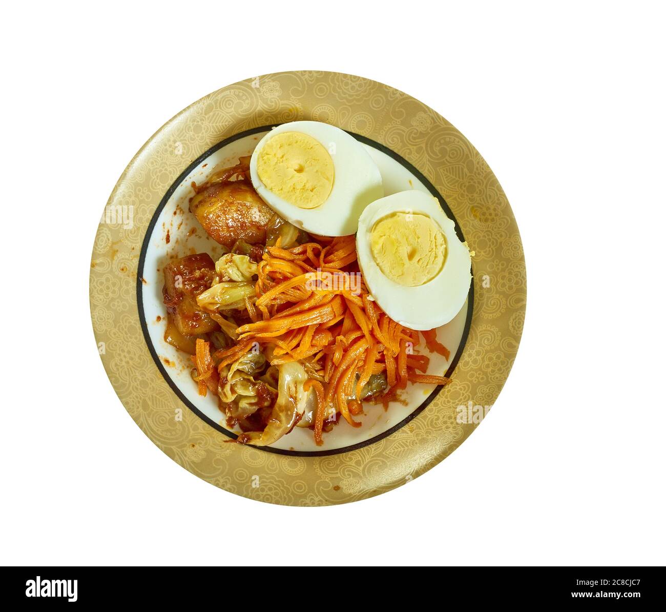 Salade africaine Abacha, plat à base de manioc de la tribu Igbo de l'est du Nigeria Banque D'Images