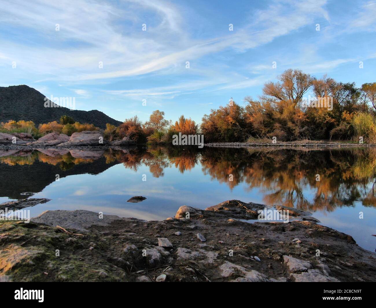 Phon D. Sutton Recreation Area, sur la rivière Lower Salt, juste à l'extérieur de Phoenix, Arizona. Banque D'Images