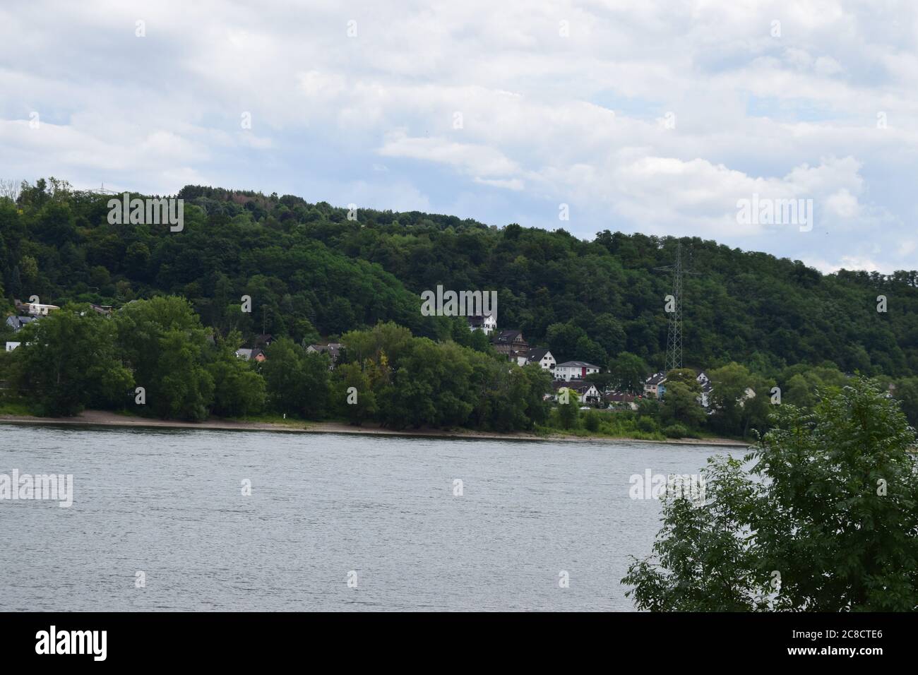 Rhin près de Sinzig, entre Koblenz et Bonn Banque D'Images