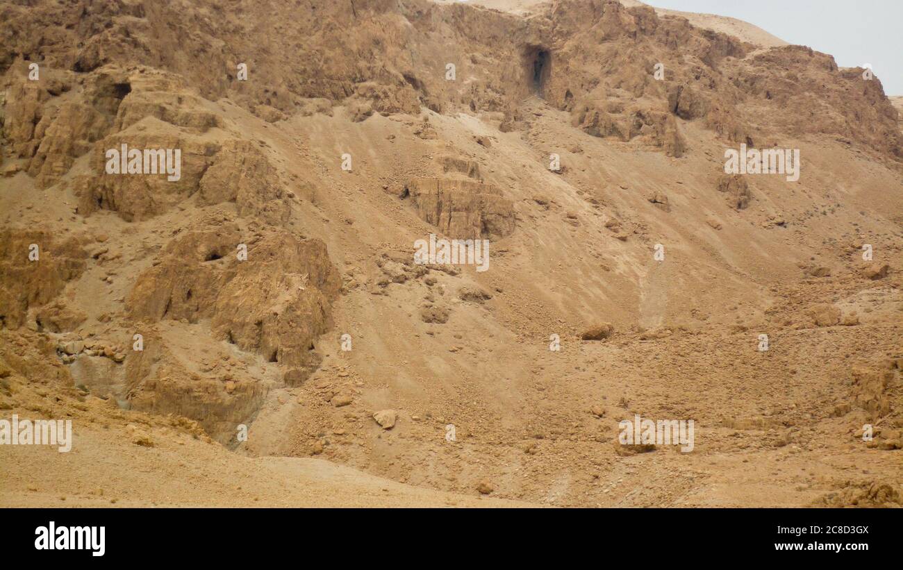 Site des grottes de la mer morte, Qumran, Israël Banque D'Images