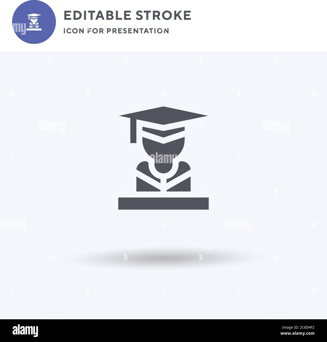 Vecteur d'icône gradué, signe plat rempli, pictogramme solide isolé sur ...