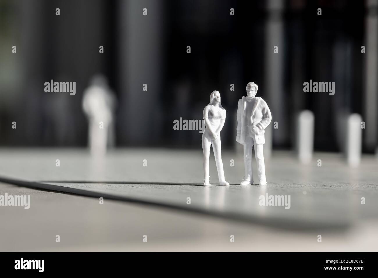 Petites figures de modèle archétural blanches Banque D'Images