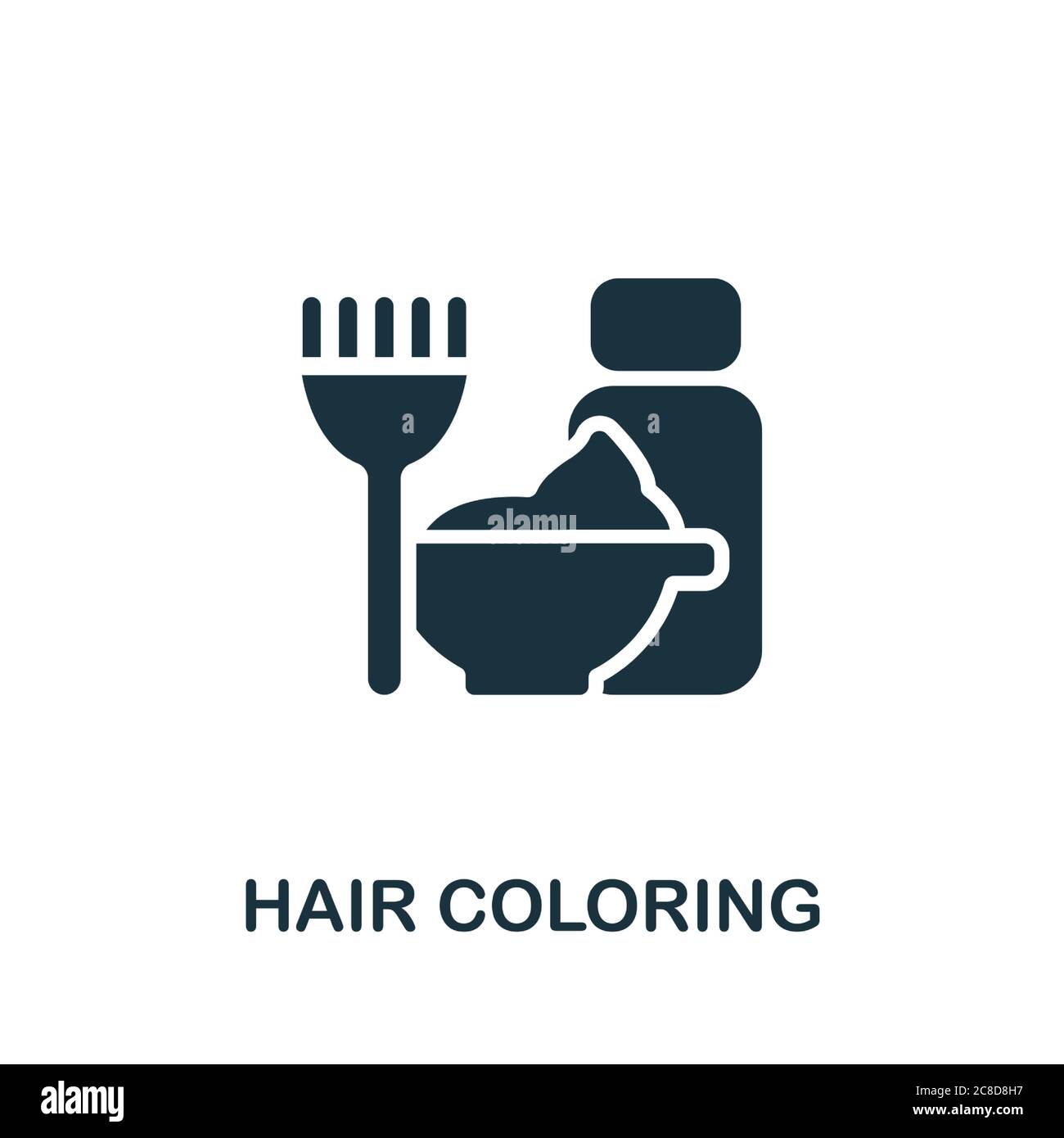 Icône de coloration des cheveux. Un élément simple de la collection du salon de beauté. Icône de coloration créative des cheveux pour la conception de sites Web, les modèles, les infographies et plus encore Illustration de Vecteur