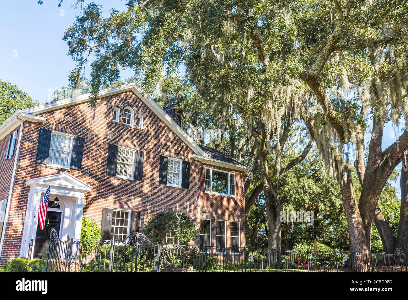 Jacksonville Florida,Avondale,quartier historique,maison maisons maisons résidence,maison maisons maisons résidence en brique rouge,Colonial Revi Banque D'Images