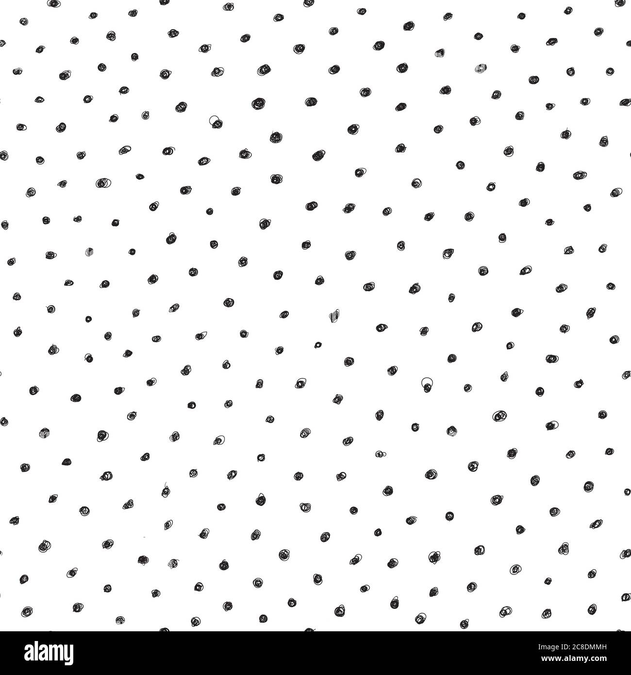 Motif gribouillage. Arrière-plan points sans couture. Noir et blanc Illustration de Vecteur
