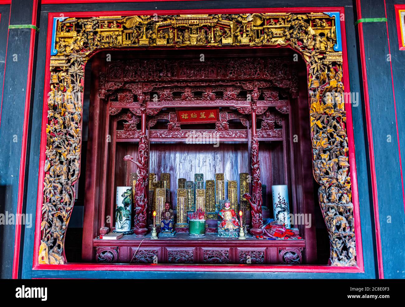 Taiwan, Kinmen, Jinsha, petit sanctuaire dans le village de la culture populaire de Kinmen Banque D'Images