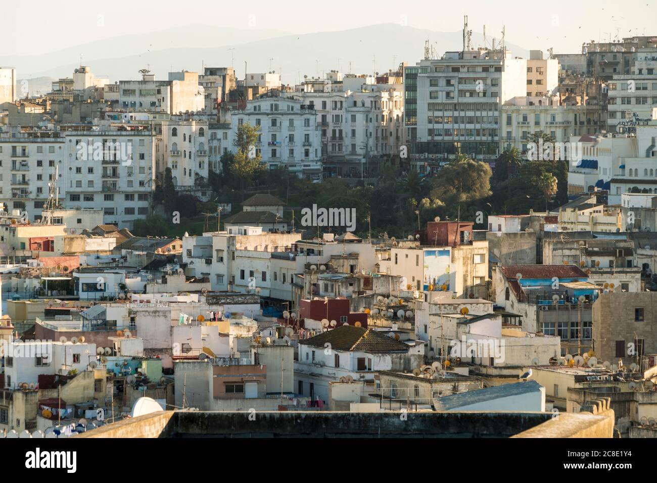 Maroc, Tanger-Tétouan-Al Hoceima, Tanger, médina historique de la ville côtière Banque D'Images