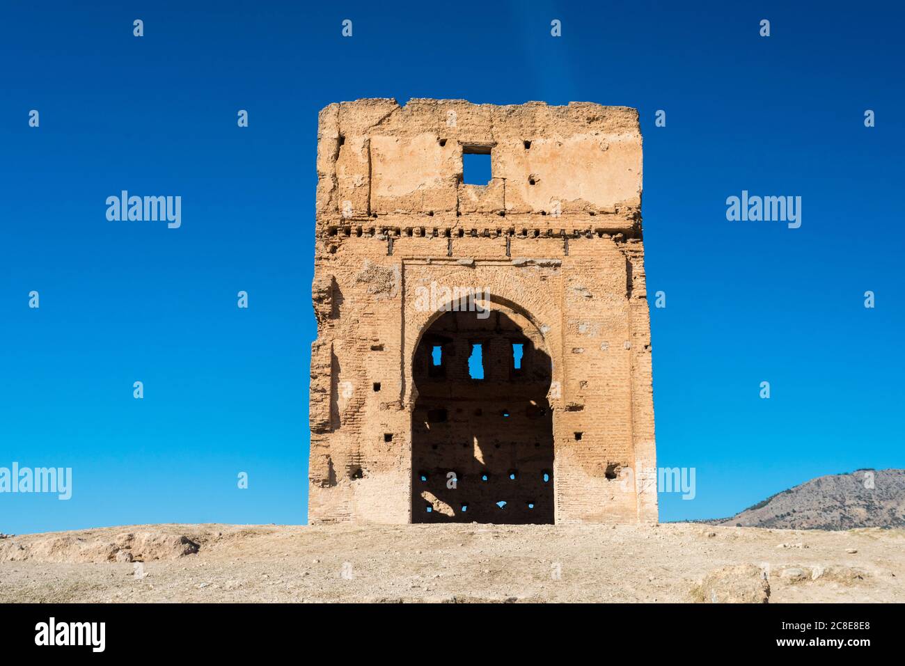 Maroc, Fès-Meknes, Fès, ruines de tombes de Marinid Banque D'Images