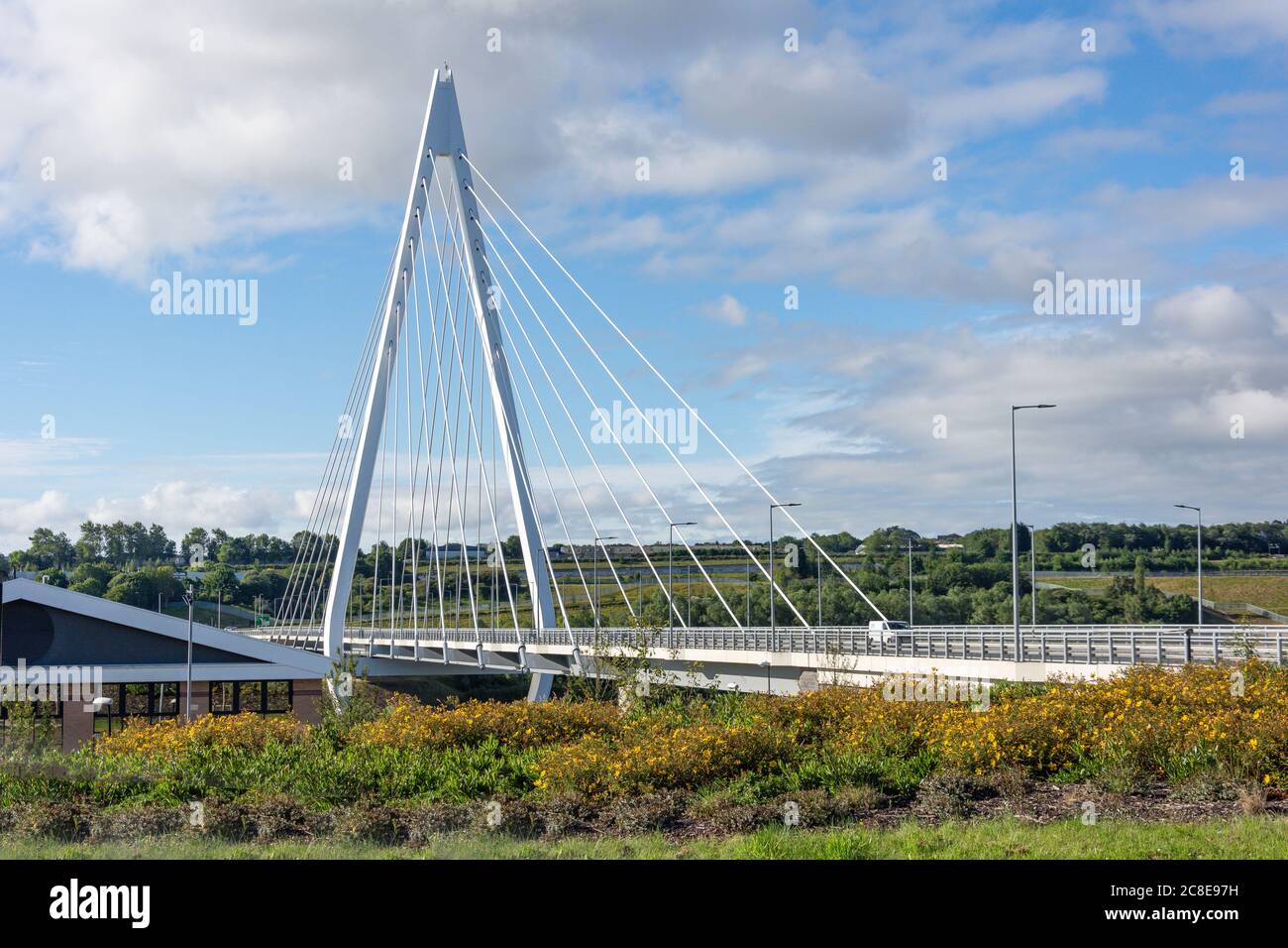 Northern Spire Bridge, Wearside, Sunderland, Tyne and Wear, Angleterre, Royaume-Uni Banque D'Images