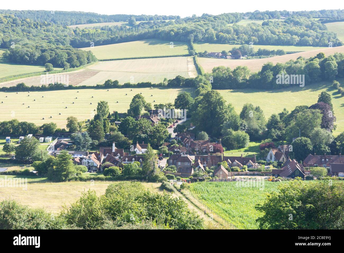 Village de Ibstone hill, Turville, Buckinghamshire, Angleterre, Royaume-Uni Banque D'Images