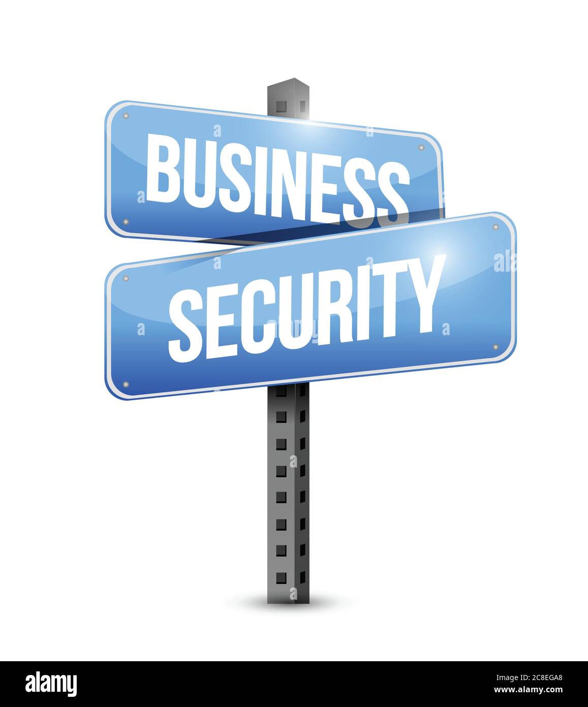 Illustration du panneau routier de sécurité commerciale sur fond blanc Illustration de Vecteur