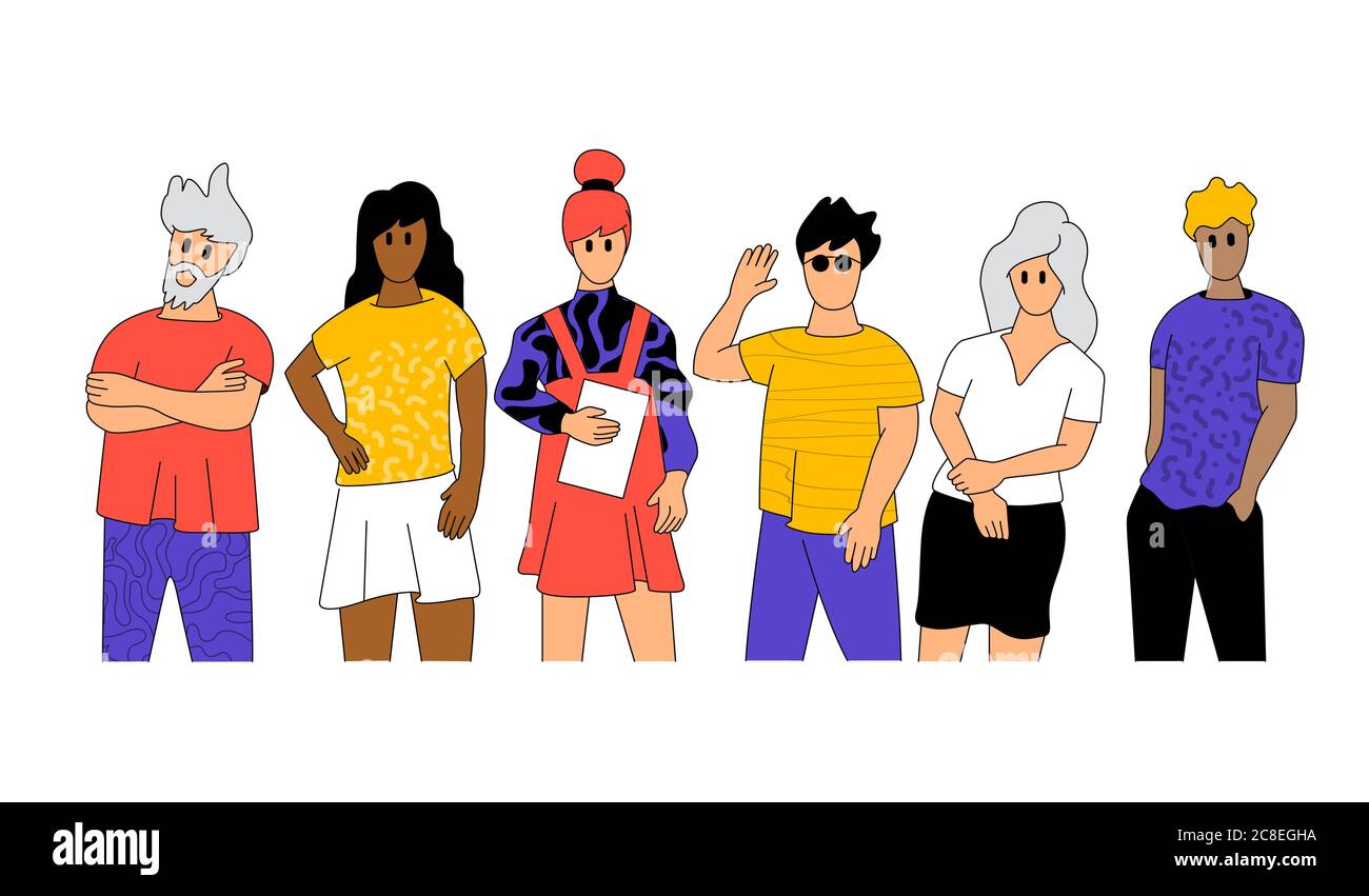 Équipe de personnages professionnels.Team building, personnages de personnes illustration vectorielle. Illustration de Vecteur