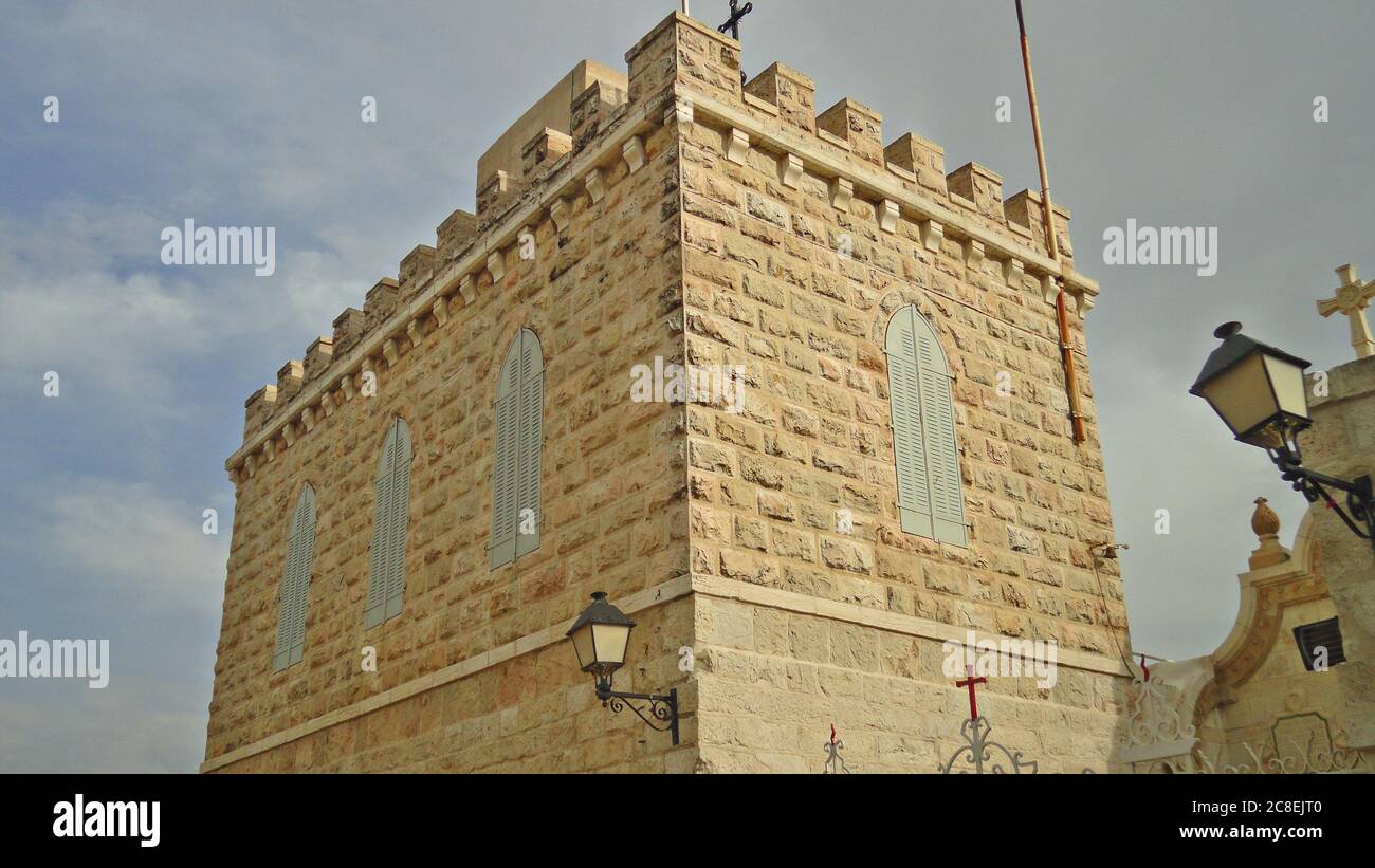tour de l'église de la grotte de lait à Bethléem - Palestine Banque D'Images